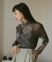 Happy John | original marble sheer tops/オリジナルマーブルシアートップス(Tシャツ/カットソー)