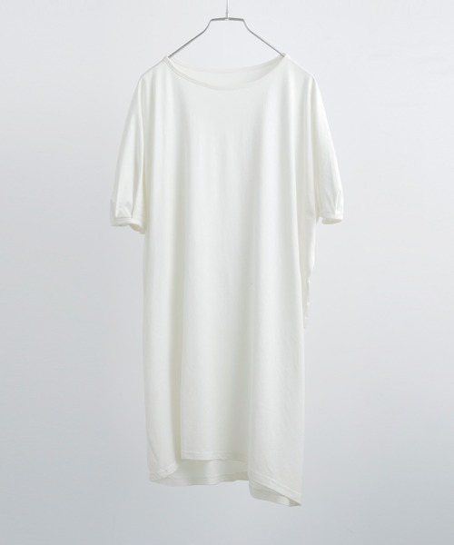 Fashion Letter(ファッションレター)の「【M-5L】5分袖アシメプルオーバー(チュニック・レディース・チャコールグレー/カーキ/ブラック/ホワイト・M~L/LL~3L/4L~5L)」の12枚目の写真