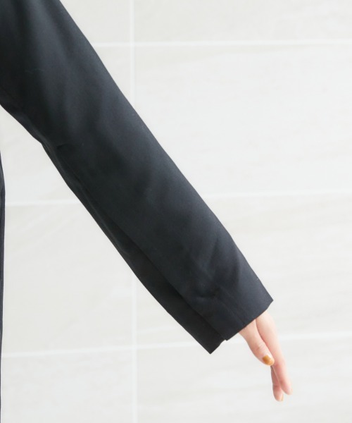 miclat（ミクラ）の「大きいサイズ　袖スリットノーカラージャケット　miclat（ノーカラージャケット・レディース・ライトグレー/ブラック・L/LL/3L/4L/5L）」の17枚目の写真