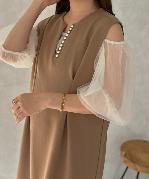 apres jour clair(アプレジュールクレア)の「【apres jour clair】2WAYチュールブラウス【ZOZOTOWN限定アイテム】(Tシャツ/カットソー・レディース・ブラウン系その他/アイボリー/ブラック・フリー/X-LARGE)」の17枚目の写真