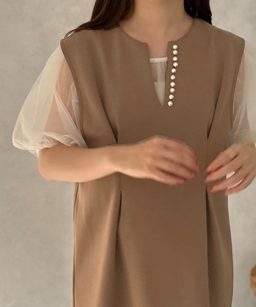 apres jour clair(アプレジュールクレア)の「【apres jour clair】2WAYチュールブラウス【ZOZOTOWN限定アイテム】(Tシャツ/カットソー・レディース・ブラウン系その他/アイボリー/ブラック・フリー/X-LARGE)」の19枚目の写真