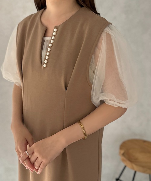 apres jour clair(アプレジュールクレア)の「【apres jour clair】2WAYチュールブラウス【ZOZOTOWN限定アイテム】(Tシャツ/カットソー・レディース・ブラウン系その他/アイボリー/ブラック・フリー/X-LARGE)」の20枚目の写真
