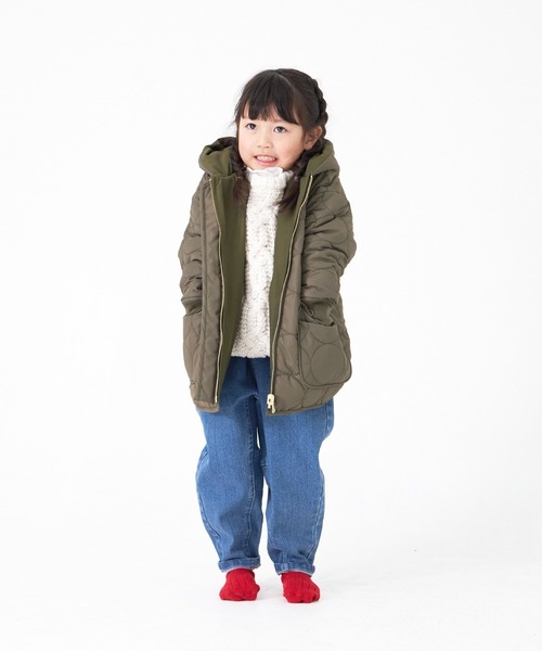 MAKE YOUR DAY（メイクユアデイ）の「リバーシブルドットキルトコート■80～140cm（ダウンジャケット/コート・キッズ・ベージュ/アイボリー/カーキ・100/110/120/130/140/90/80）」の13枚目の写真