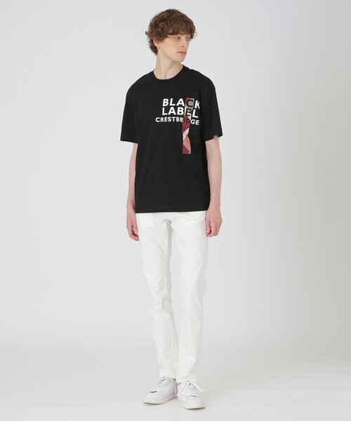 BLACK LABEL CRESTBRIDGE(ブラックレーベル・クレストブリッジ)の「【一部店舗限定】チェックコンビロゴTシャツ(Tシャツ/カットソー・メンズ・オフホワイト/ブラック・L/M/XL)」の16枚目の写真
