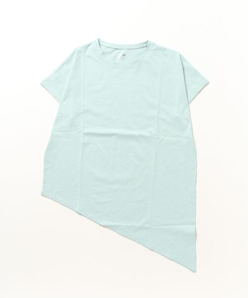 TIGORA(ティゴラ)の「ティゴラ TIGORA フィットネス サイドスリット2WAY半袖Tシャツ(Tシャツ/カットソー・レディース・チャコールグレー/グリーン/ホワイト・L/XL/M/S)」の1枚目の写真
