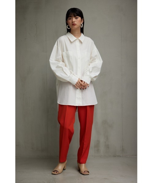 AZUL by moussy（アズールバイマウジー）の「リラテックコットンルーズシャツ（シャツ/ブラウス・レディース・オフホワイト/ブラック系その他/イエロー系その他・SMALL/MEDIUM）」の6枚目の写真