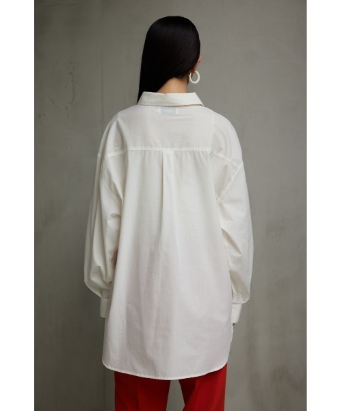 AZUL by moussy（アズールバイマウジー）の「リラテックコットンルーズシャツ（シャツ/ブラウス・レディース・オフホワイト/ブラック系その他/イエロー系その他・SMALL/MEDIUM）」の9枚目の写真