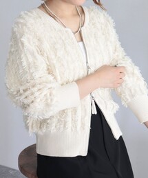 fredy emue | ニットフリンジZIPカーディガン(カーディガン/ボレロ)