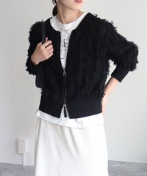 fredy emue | ニットフリンジZIPカーディガン(カーディガン/ボレロ)