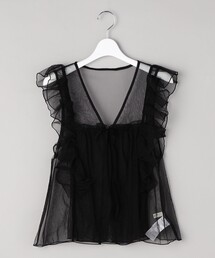 FREAK'S STORE | チュール ノースリーブ フリル ブラウス(シャツ/ブラウス)