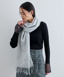 【リサイクルポリ】なめらかタッチ無地マフラー