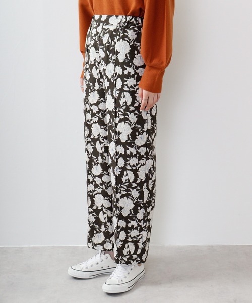 hunch（ハンチ）の「hunch ヴィンテージフラワープリントストレートパンツ（その他パンツ・レディース・グリーン/モカ/チャコール・FREE）」の19枚目の写真