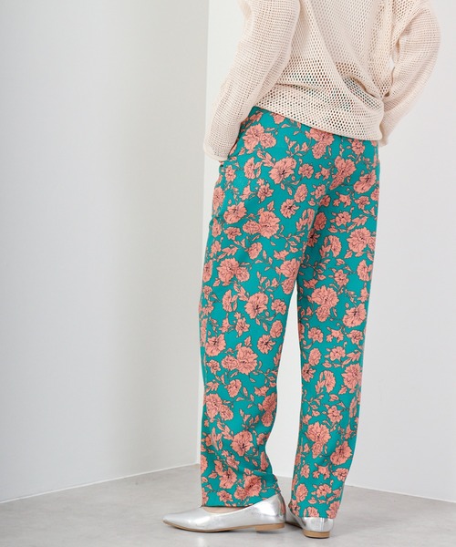 hunch（ハンチ）の「hunch ヴィンテージフラワープリントストレートパンツ（その他パンツ・レディース・グリーン/モカ/チャコール・FREE）」の16枚目の写真