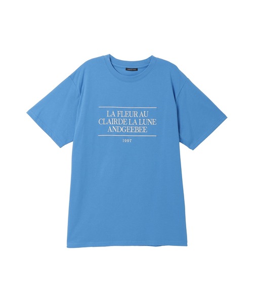 ANDGEEBEE（アンジービー）の「UNISEX メッセージエンブロイダリーT（Tシャツ/カットソー・レディース・ブルー/ベージュ・X-LARGE）」の13枚目の写真