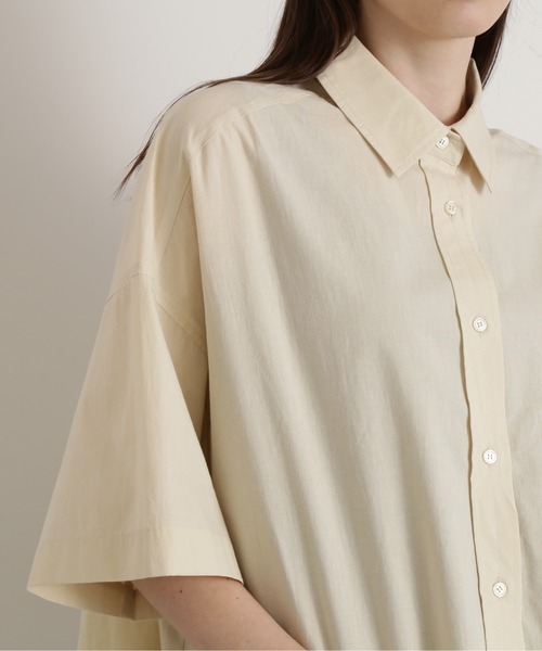 N.（N. Natural Beauty Basic）（エヌエヌナチュラルビューティーベーシック）の「◆コットンハーフスリーブシャツ（シャツ/ブラウス・レディース・ホワイト/モカ/ブルー・MEDIUM）」の14枚目の写真