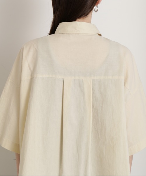 N.（N. Natural Beauty Basic）（エヌエヌナチュラルビューティーベーシック）の「◆コットンハーフスリーブシャツ（シャツ/ブラウス・レディース・ホワイト/モカ/ブルー・MEDIUM）」の15枚目の写真