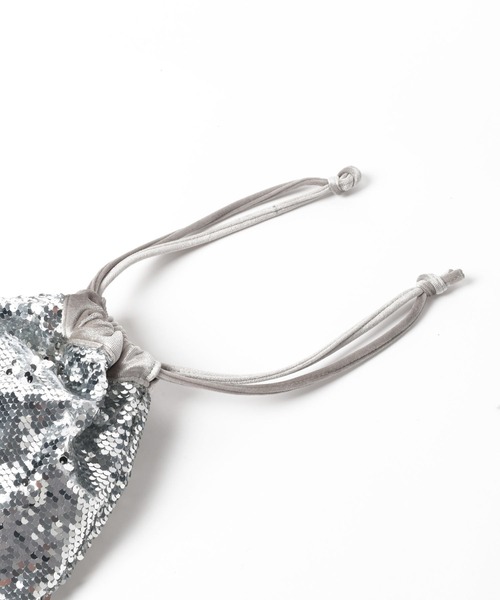 LOWRYS FARM（ローリーズファーム）の「スパンコールキンチャクＢＡＧ　970194（ハンドバッグ・レディース・ブラック/シルバー/ホワイト・FREE）」の5枚目の写真