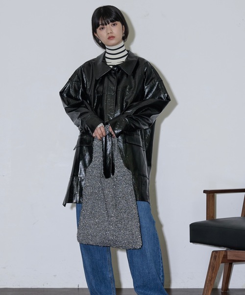 THE YOn(ザヨン)の「グリッターシャギーニットトートバッグ(トートバッグ・レディース・シャンパン/シルバー・FREE)」の8枚目の写真