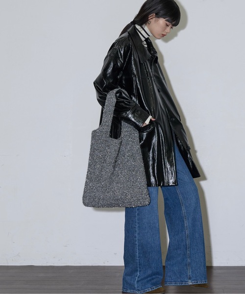 THE YOn(ザヨン)の「グリッターシャギーニットトートバッグ(トートバッグ・レディース・シャンパン/シルバー・FREE)」の9枚目の写真