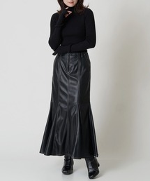 A de a.v.v | バイカラーステッチマーメイドレザースカート(スカート)