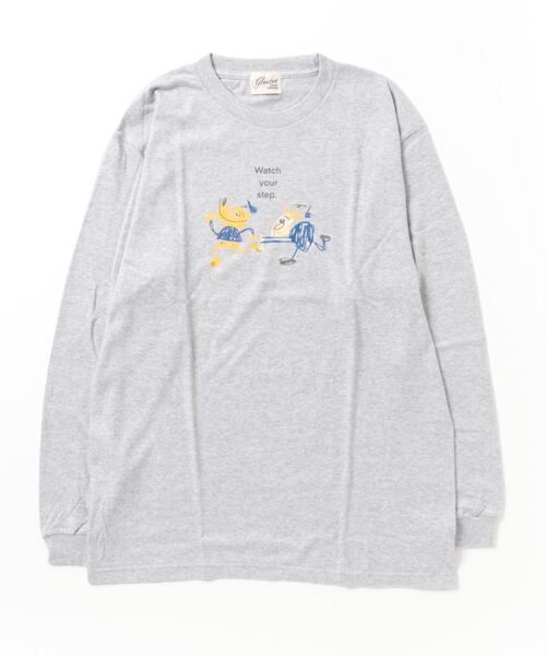 GLOSTER（グロスター）の「イラストレーター【ogwillust/オガワナツミ】コラボロンT vol3［watch your step］（Tシャツ/カットソー・メンズ・ホワイト/杢グレー・M/L）」の14枚目の写真