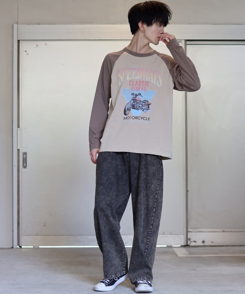 SITRY（シトリー）の「Big silhouette Heavy weight vintage print raglan T-shirt/アメリカン ヘビーウェイト ヴィンテージプリント ラグラン Tシャツ（Tシャツ/カットソー・メンズ・ベージュ/ホワイト/ホワイト系その他/ベージュ系その他/グレー系その他/アッシュグレー・M/L/XL）」の16枚目の写真