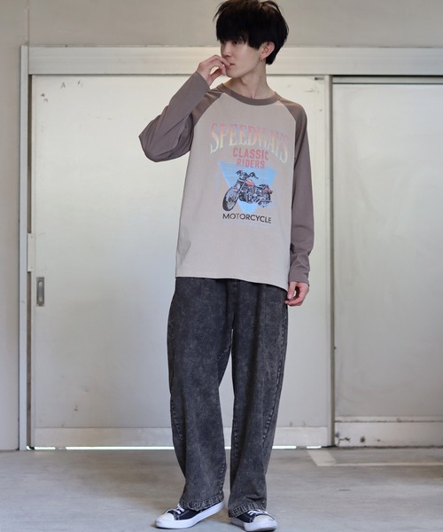 SITRY（シトリー）の「Big silhouette Heavy weight vintage print raglan T-shirt/アメリカン ヘビーウェイト ヴィンテージプリント ラグラン Tシャツ（Tシャツ/カットソー・メンズ・ベージュ/ホワイト/ホワイト系その他/ベージュ系その他/グレー系その他/アッシュグレー・M/L/XL）」の18枚目の写真
