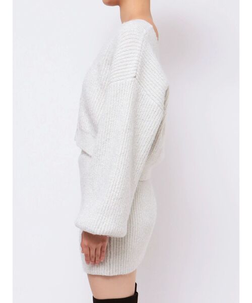 GYDA(ジェイダ)の「【セットアップ着用可】2WAYシャギースパンコール ニット トップス(ニット/セーター・レディース・オフホワイト/パープル・FREE)」の17枚目の写真