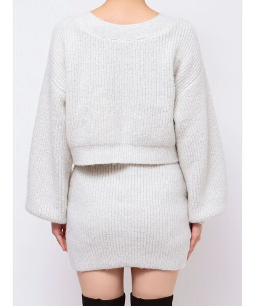 GYDA(ジェイダ)の「【セットアップ着用可】2WAYシャギースパンコール ニット トップス(ニット/セーター・レディース・オフホワイト/パープル・FREE)」の18枚目の写真