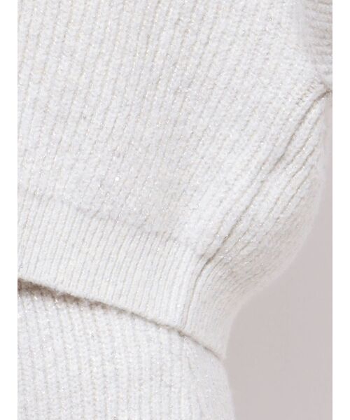 GYDA(ジェイダ)の「【セットアップ着用可】2WAYシャギースパンコール ニット トップス(ニット/セーター・レディース・オフホワイト/パープル・FREE)」の21枚目の写真