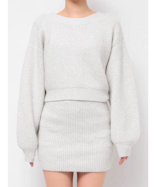 GYDA(ジェイダ)の「【セットアップ着用可】2WAYシャギースパンコール ニット トップス(ニット/セーター・レディース・オフホワイト/パープル・FREE)」の22枚目の写真