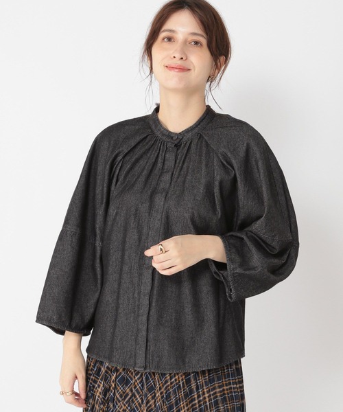 Jnylon Studios ウール混 変形トップス ブラウス ブラック 黒 studio CLIP（スタディオクリップ）の「変形ドルマンブラウス