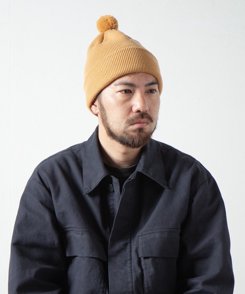 RACAL(ラカル)の「Pon-Pon Knit Watch / ポンポンニットワッチ(ニットキャップ/ビーニー・メンズ・アイボリー/ネイビー/ブラウン/ブラック/オレンジ/キャメル/グレイッシュベージュ/ダークグリーン・FREE)」の7枚目の写真