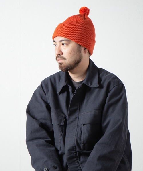 RACAL(ラカル)の「Pon-Pon Knit Watch / ポンポンニットワッチ(ニットキャップ/ビーニー・メンズ・アイボリー/ネイビー/ブラウン/ブラック/オレンジ/キャメル/グレイッシュベージュ/ダークグリーン・FREE)」の8枚目の写真