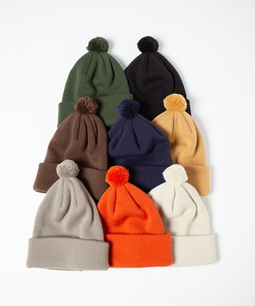 RACAL(ラカル)の「Pon-Pon Knit Watch / ポンポンニットワッチ(ニットキャップ/ビーニー・メンズ・アイボリー/ネイビー/ブラウン/ブラック/オレンジ/キャメル/グレイッシュベージュ/ダークグリーン・FREE)」の10枚目の写真