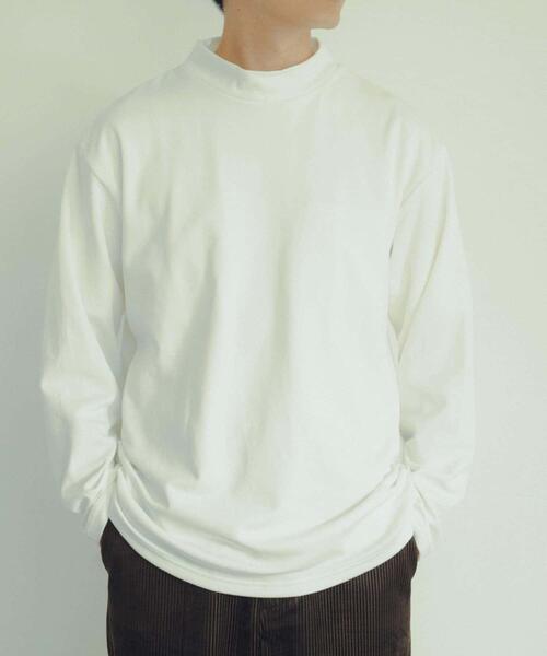 ITEMS URBANRESEARCH（アイテムズ アーバンリサーチ）の「発熱機能 ムジモックネックカットソー（Tシャツ/カットソー・メンズ・ホワイト/ブラック/モカ・MEDIUM/LARGE）」の7枚目の写真