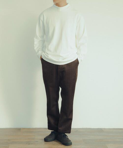 ITEMS URBANRESEARCH（アイテムズ アーバンリサーチ）の「発熱機能 ムジモックネックカットソー（Tシャツ/カットソー・メンズ・ホワイト/ブラック/モカ・MEDIUM/LARGE）」の10枚目の写真