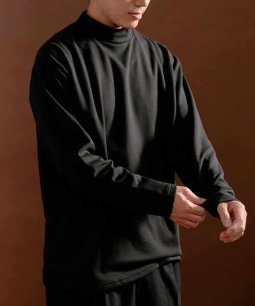 ITEMS URBANRESEARCH（アイテムズ アーバンリサーチ）の「発熱機能 ムジモックネックカットソー（Tシャツ/カットソー・メンズ・ホワイト/ブラック/モカ・MEDIUM/LARGE）」の15枚目の写真