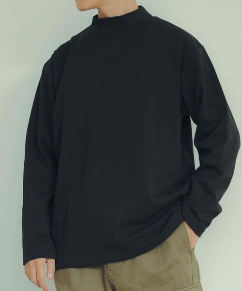 ITEMS URBANRESEARCH（アイテムズ アーバンリサーチ）の「発熱機能 ムジモックネックカットソー（Tシャツ/カットソー・メンズ・ホワイト/ブラック/モカ・MEDIUM/LARGE）」の16枚目の写真