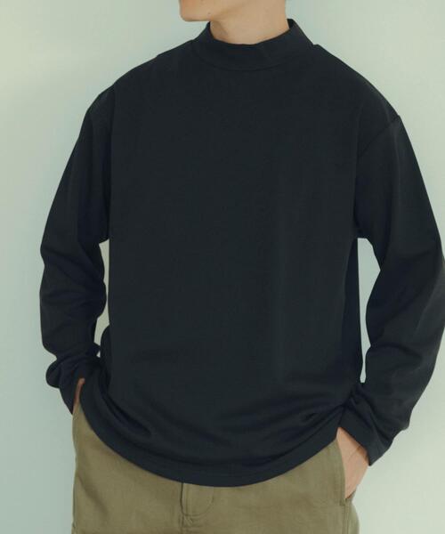 ITEMS URBANRESEARCH（アイテムズ アーバンリサーチ）の「発熱機能 ムジモックネックカットソー（Tシャツ/カットソー・メンズ・ホワイト/ブラック/モカ・MEDIUM/LARGE）」の17枚目の写真