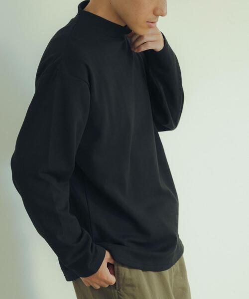 ITEMS URBANRESEARCH（アイテムズ アーバンリサーチ）の「発熱機能 ムジモックネックカットソー（Tシャツ/カットソー・メンズ・ホワイト/ブラック/モカ・MEDIUM/LARGE）」の18枚目の写真