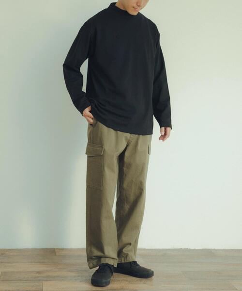 ITEMS URBANRESEARCH（アイテムズ アーバンリサーチ）の「発熱機能 ムジモックネックカットソー（Tシャツ/カットソー・メンズ・ホワイト/ブラック/モカ・MEDIUM/LARGE）」の20枚目の写真