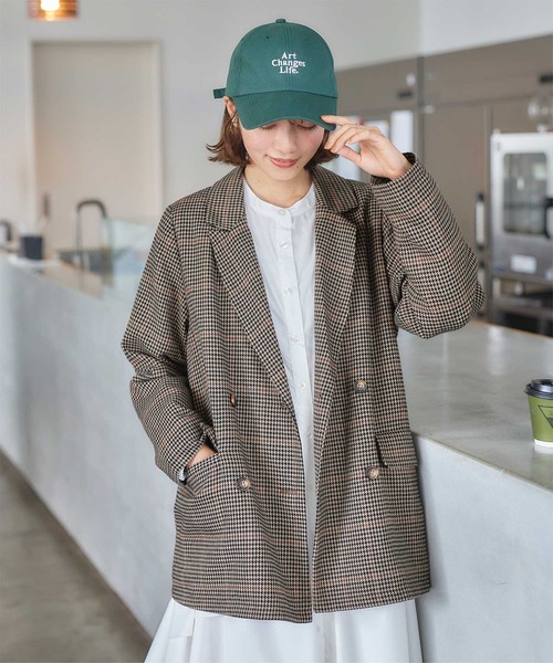 titivate(ティティベイト)の「ダブルテーラードジャケット(テーラードジャケット・レディース・モカ/ブラウン系その他/アイボリー/ブラック・M)」の4枚目の写真