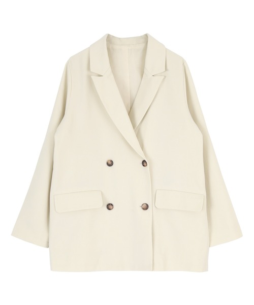 titivate(ティティベイト)の「ダブルテーラードジャケット(テーラードジャケット・レディース・モカ/ブラウン系その他/アイボリー/ブラック・M)」の5枚目の写真