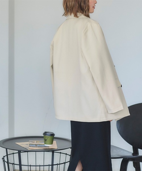 titivate(ティティベイト)の「ダブルテーラードジャケット(テーラードジャケット・レディース・モカ/ブラウン系その他/アイボリー/ブラック・M)」の10枚目の写真