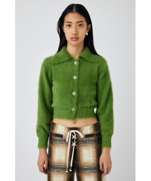MOUSSY（マウジー）の「FEATHER YARN KNIT シャツ（ニット/セーター