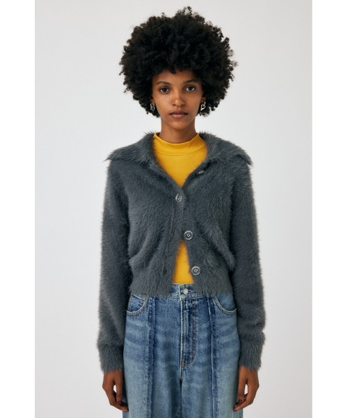 MOUSSY（マウジー）の「FEATHER YARN KNIT シャツ（ニット/セーター