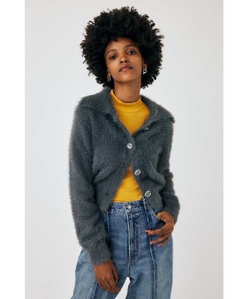 MOUSSY（マウジー）の「FEATHER YARN KNIT シャツ（ニット/セーター