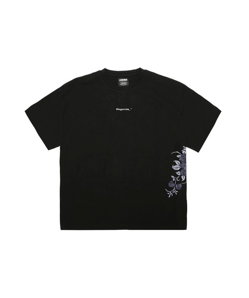LEGENDA（レジェンダ）の「レジェンダ 12th カラーローズ エンブロイダリー Tシャツ / LEGENDA 12th Color Rose Embroidery T-shirt（Tシャツ/カットソー・メンズ・ブラック×パープル/ブラック/ホワイト×ブルー/ホワイト×パープル/ブラック×ブルー・FREE）」の4枚目の写真