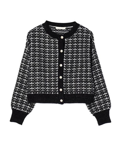 Furryrate(ファーリーレート)の「・furry rate ツィードラメニットカーディガン(カーディガン/ボレロ・レディース・オレンジ/ブラック・FREE)」の13枚目の写真